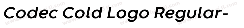 Codec Cold Logo Regular字体转换